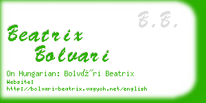 beatrix bolvari business card